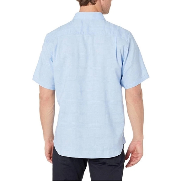 Tommy Bahama Men's Costa Tautira Stretch-Linen Camp Shirt Blue Size Large - Picture 2 of 11